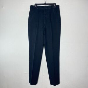 Vintage 90s Seasons Black High Rise Pleated Front Trouser Pants 12